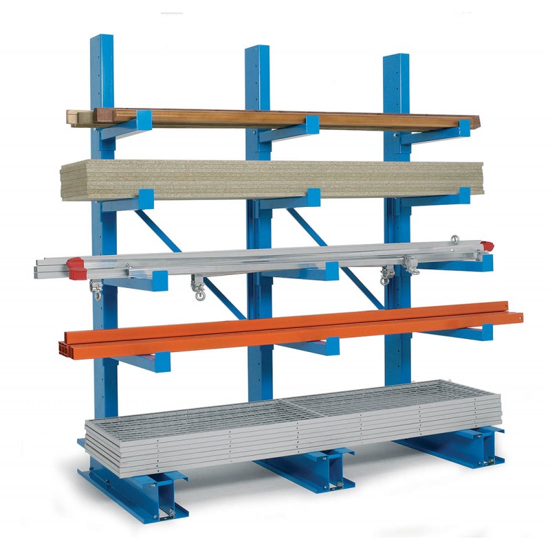 Rayonnage Cantilever double face - Rayonnage charges longues